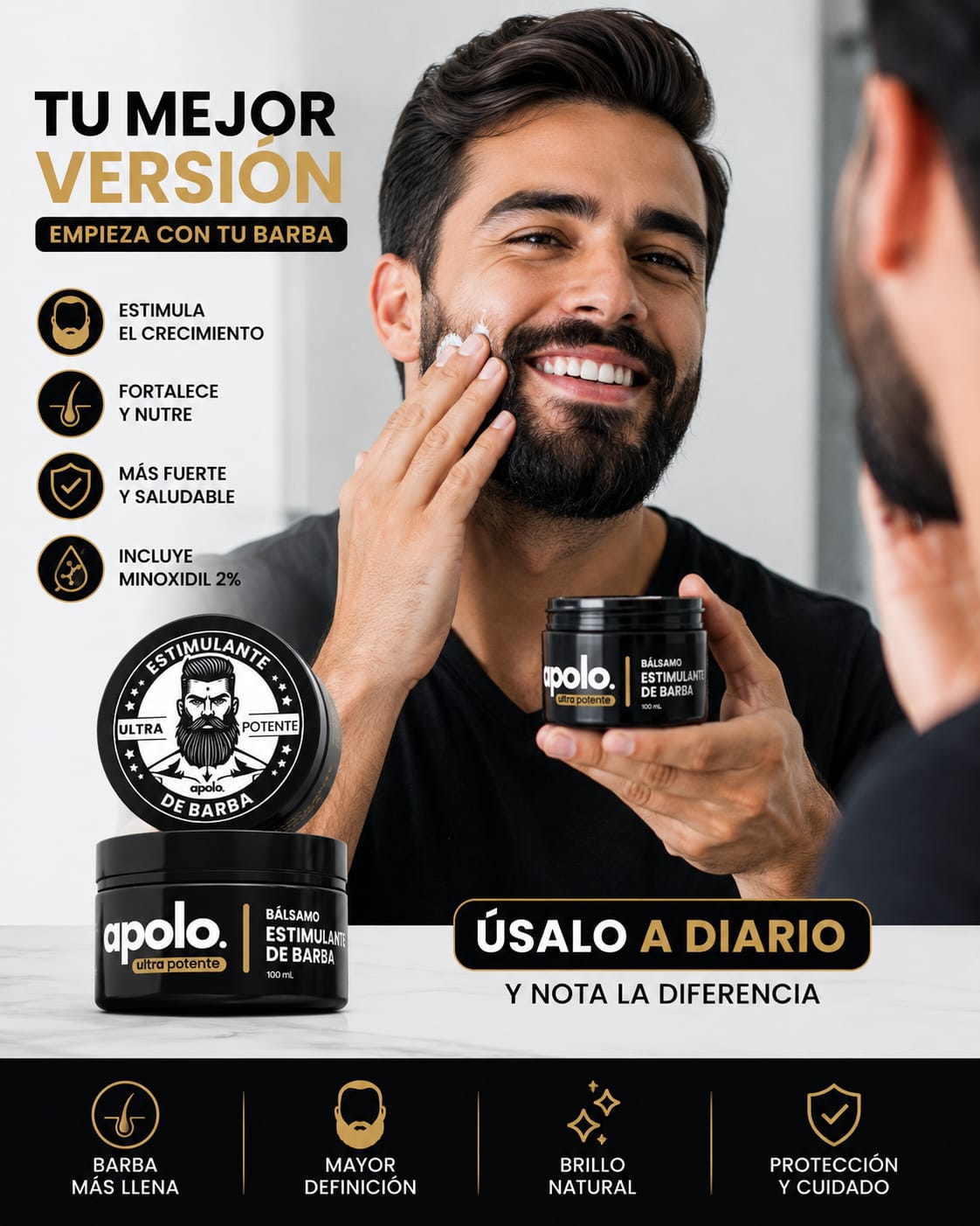 ESTIMULANTE DE BARBA APOLO Y OBSEQUIO